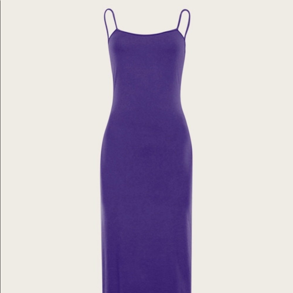 Nightclub Sleeveless Scoop Neck Purple Dress